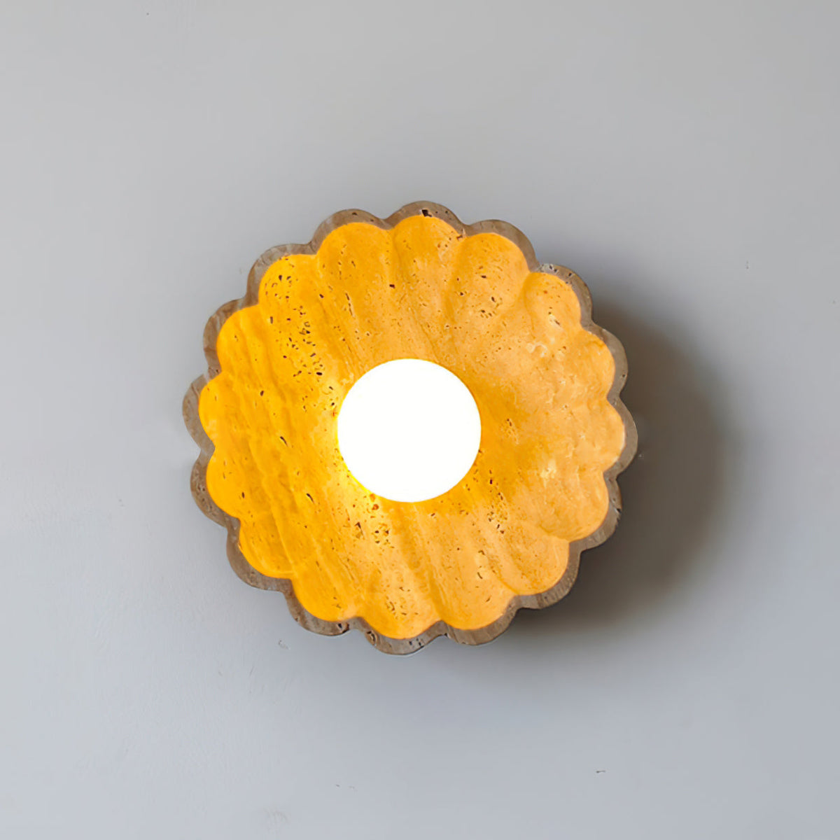 Valielia aplique de pared Flower travertino amarillo