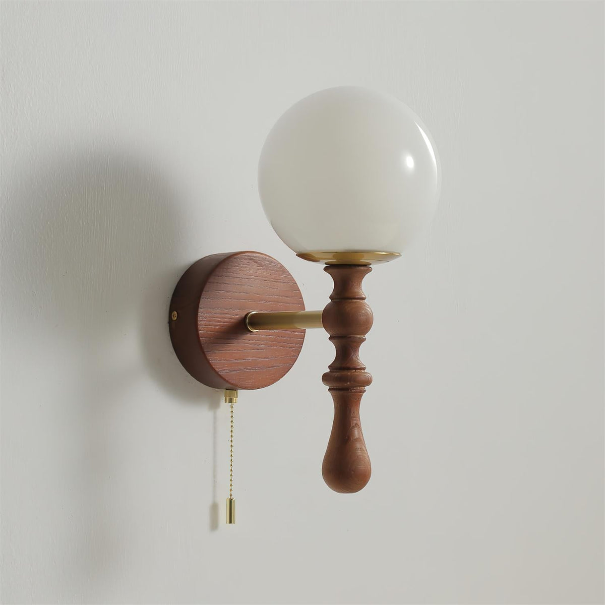 Aplique de pared de madera nogal