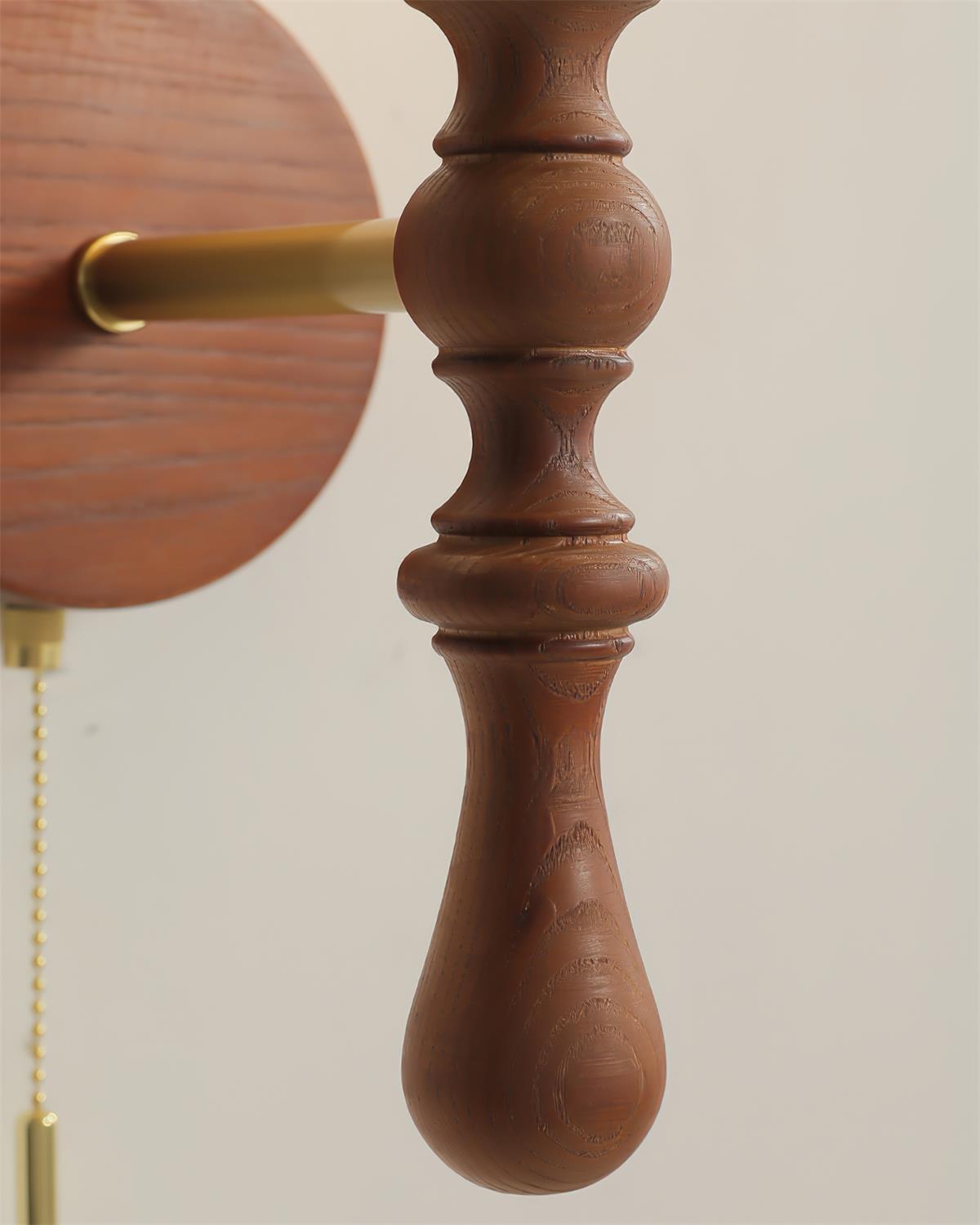 Aplique de pared de madera nogal