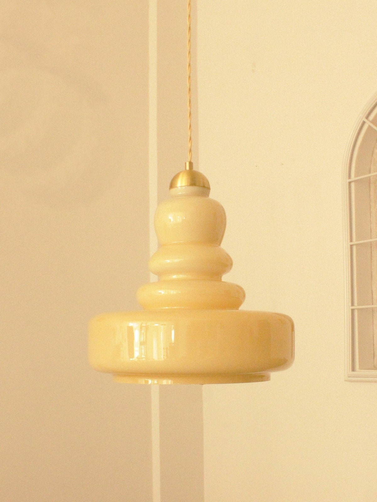 Eiraenne lámpara colgante Schoolhouse de vidrio Layers para sala de estar