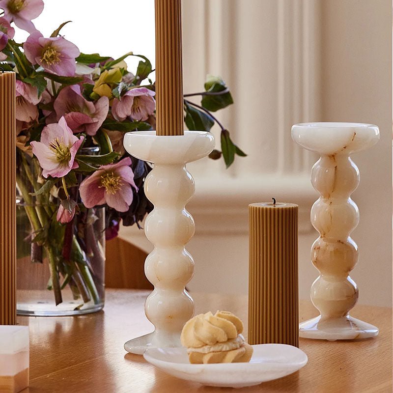 Totem soporte de velas jade