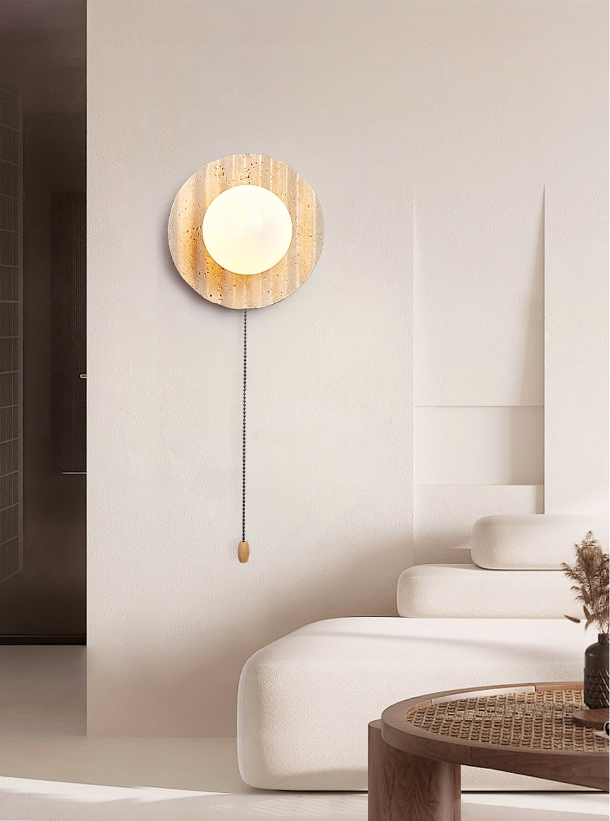 Aluk aplique de pared travertino