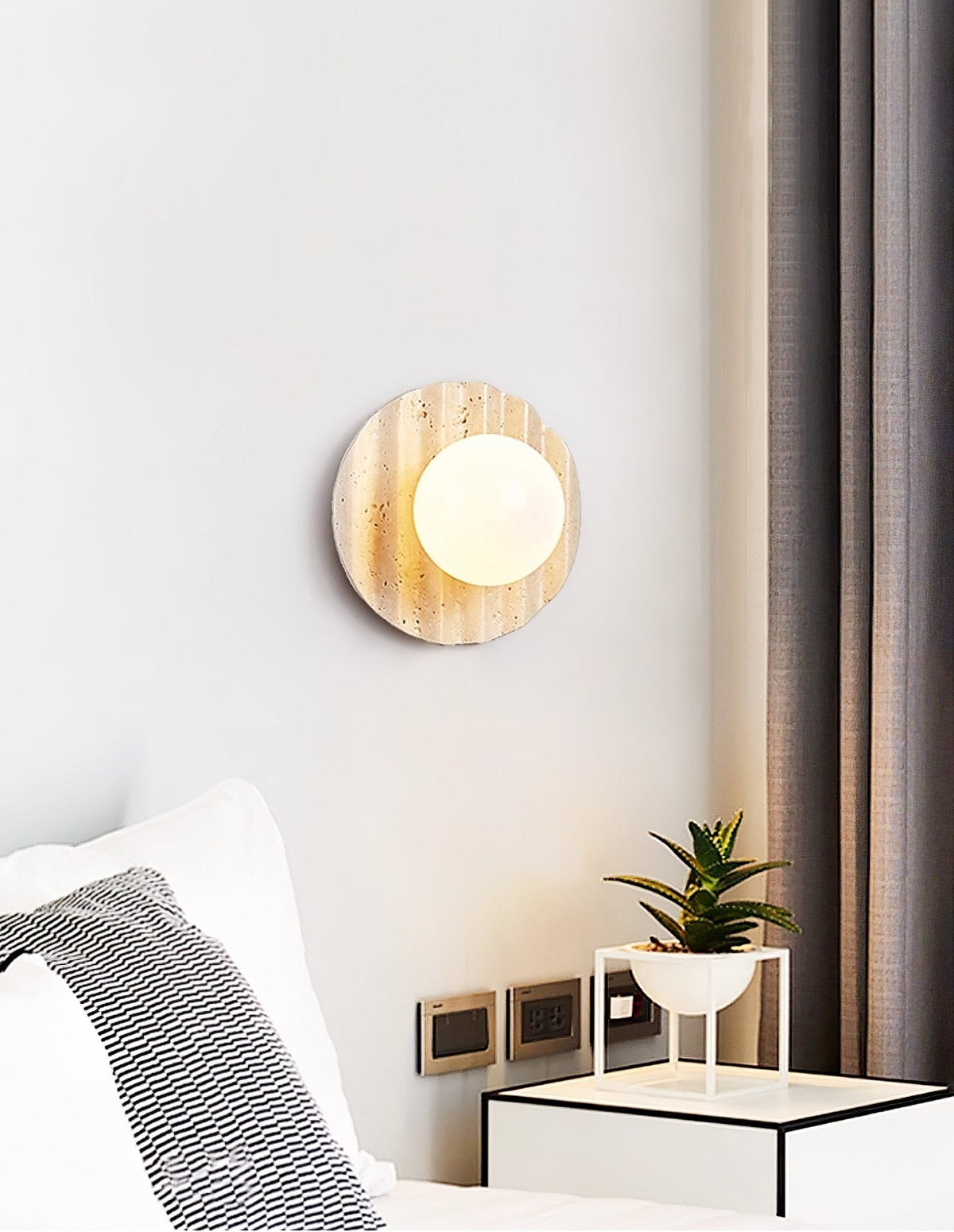 Aluk aplique de pared travertino