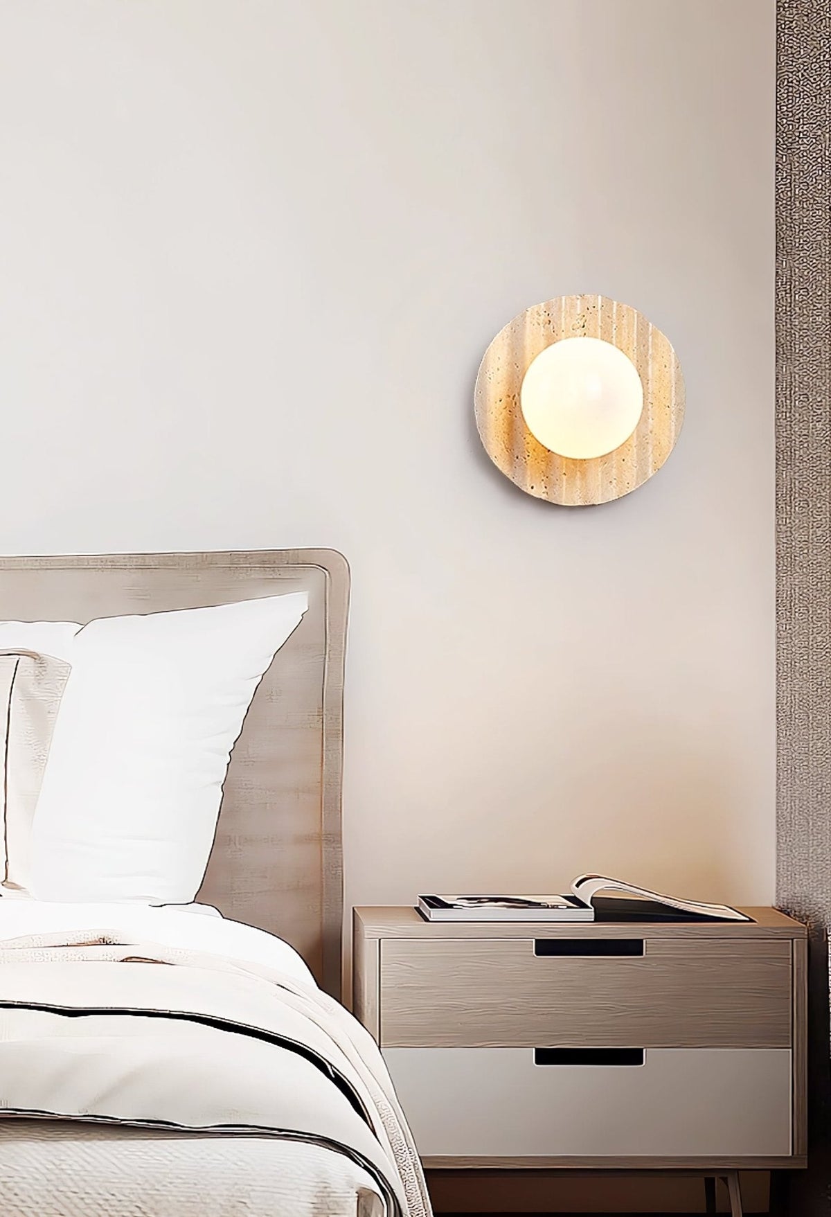 Aluk aplique de pared travertino