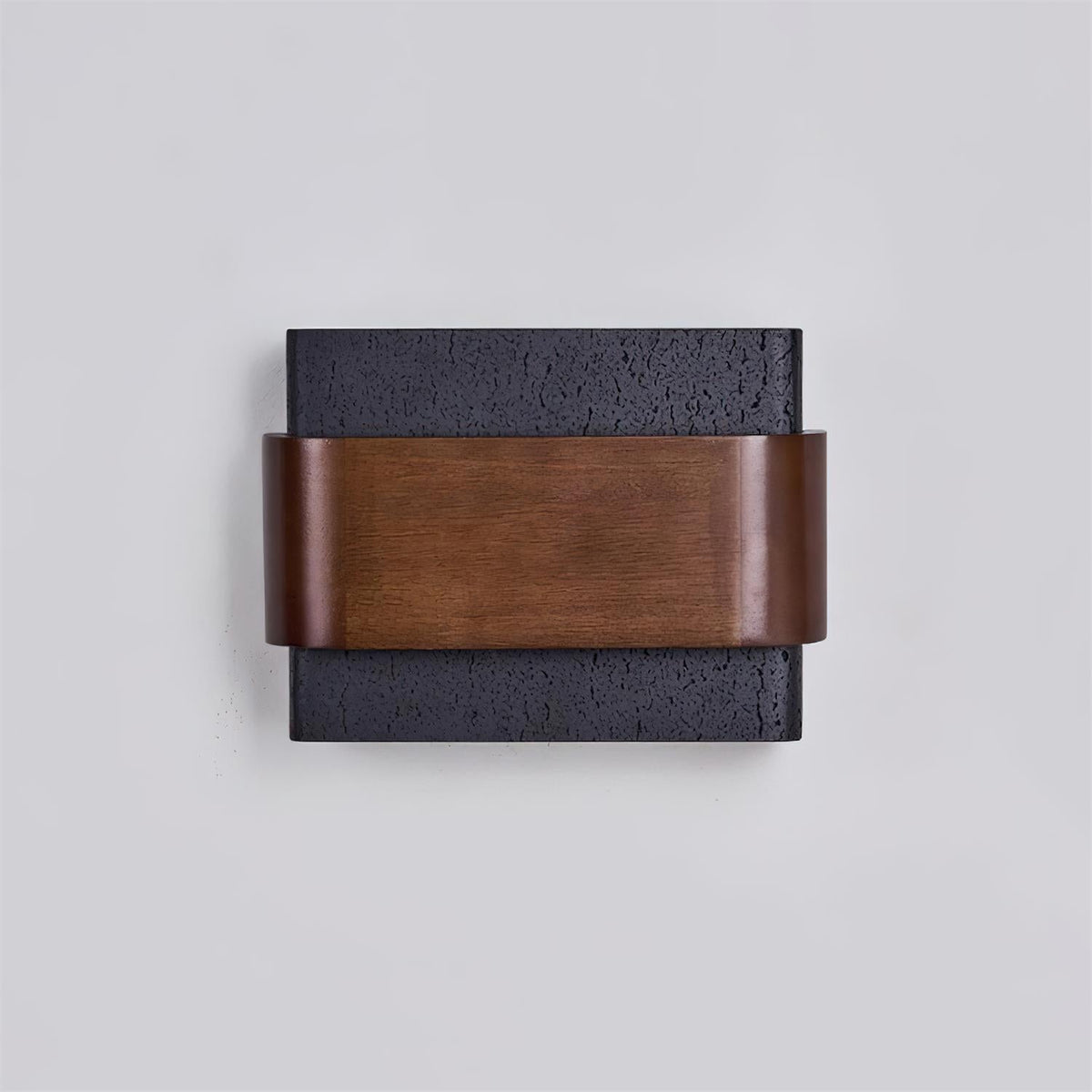 Valeneria aplique de pared travertino con acabado en madera Arco