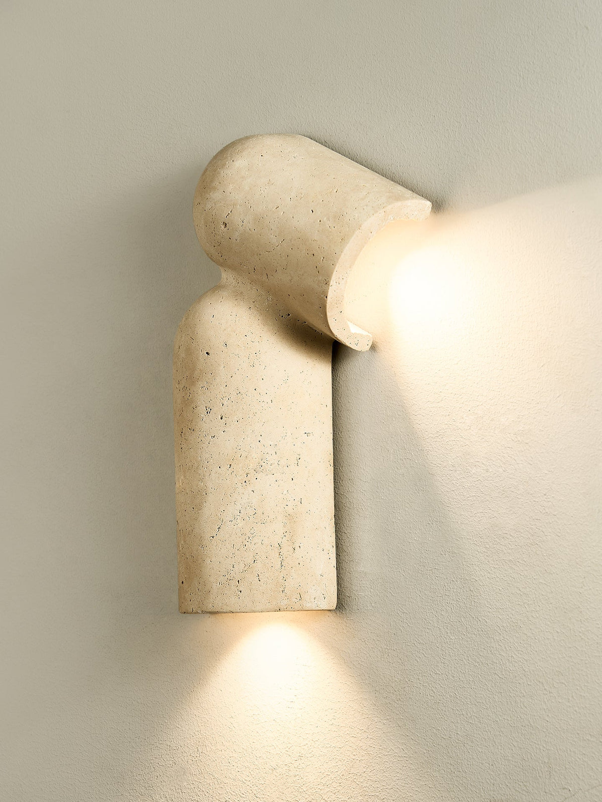 Alma aplique de pared de travertino amarillo