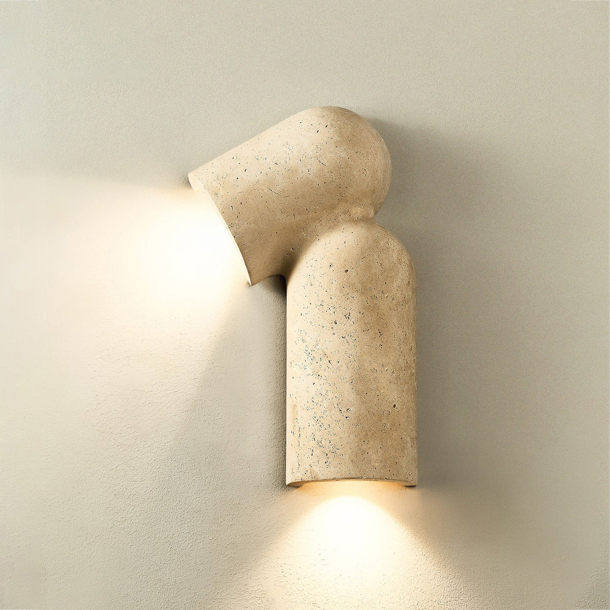 Alma aplique de pared de travertino amarillo