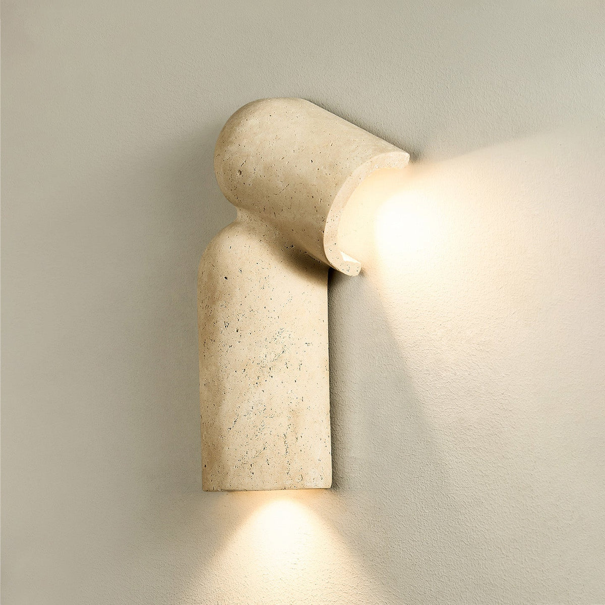 Alma aplique de pared de travertino amarillo