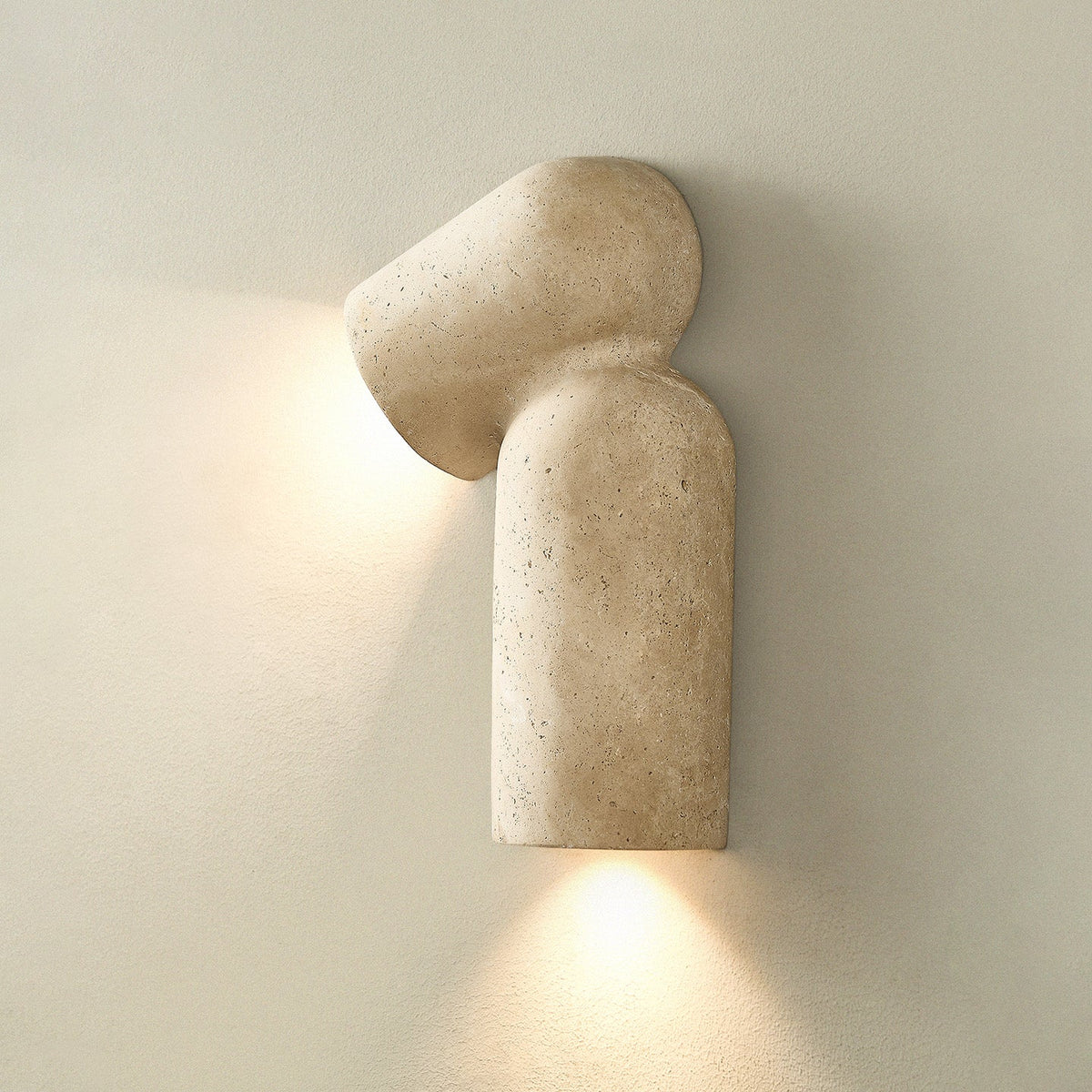 Alma aplique de pared de travertino amarillo