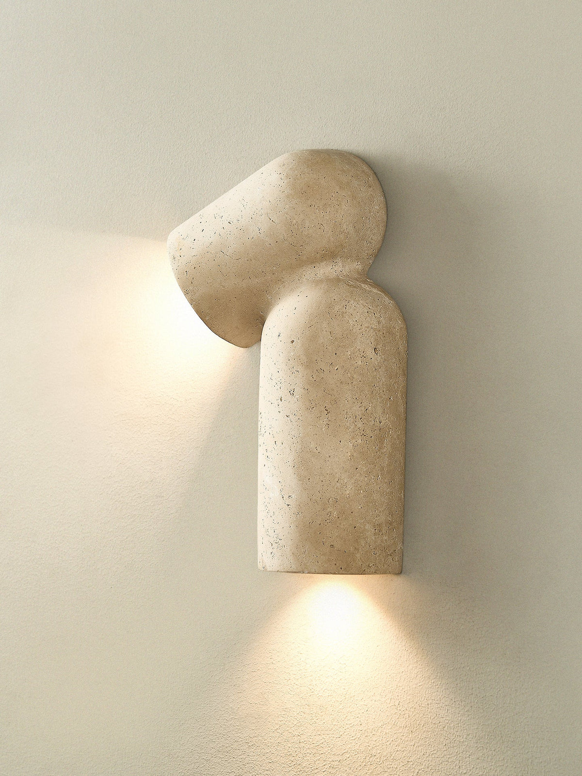 Alma aplique de pared de travertino amarillo