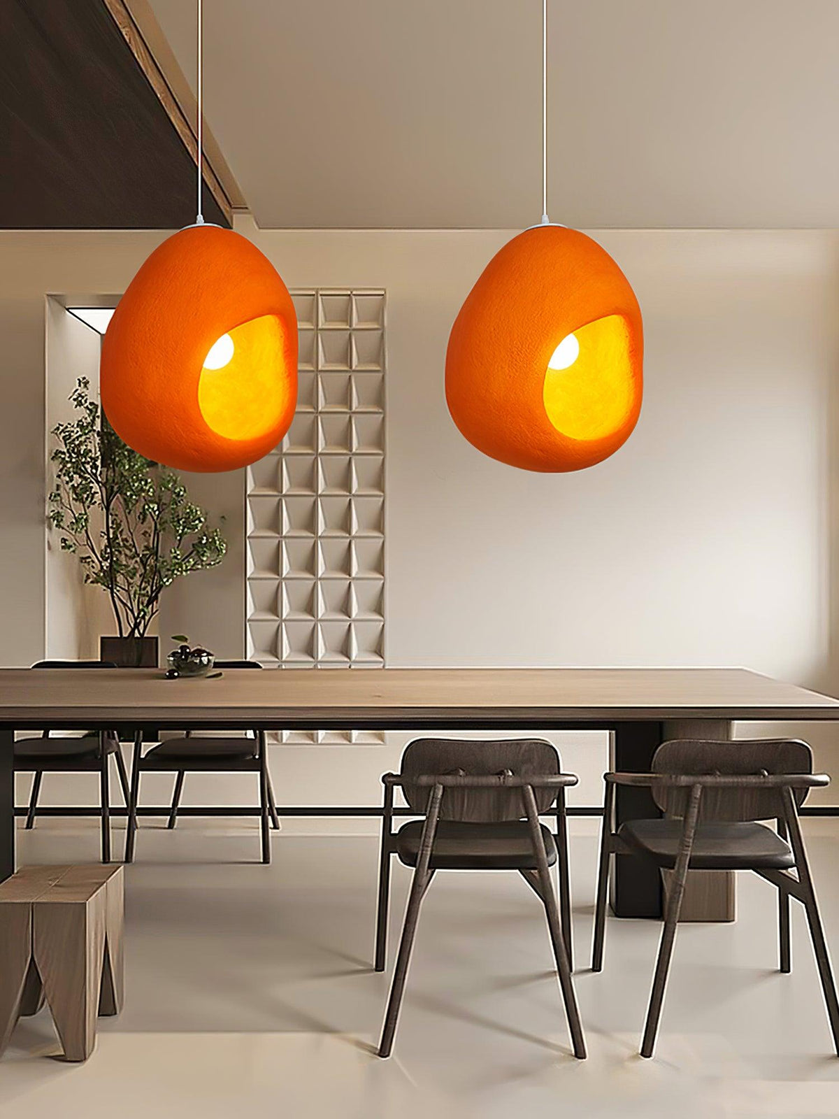 Ilcaryra lámpara colgante moderna minimalista de arte en plástico