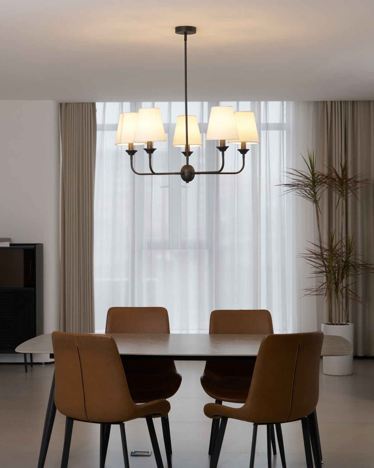 Zesorel lámpara de araña vintage industrial de tejido