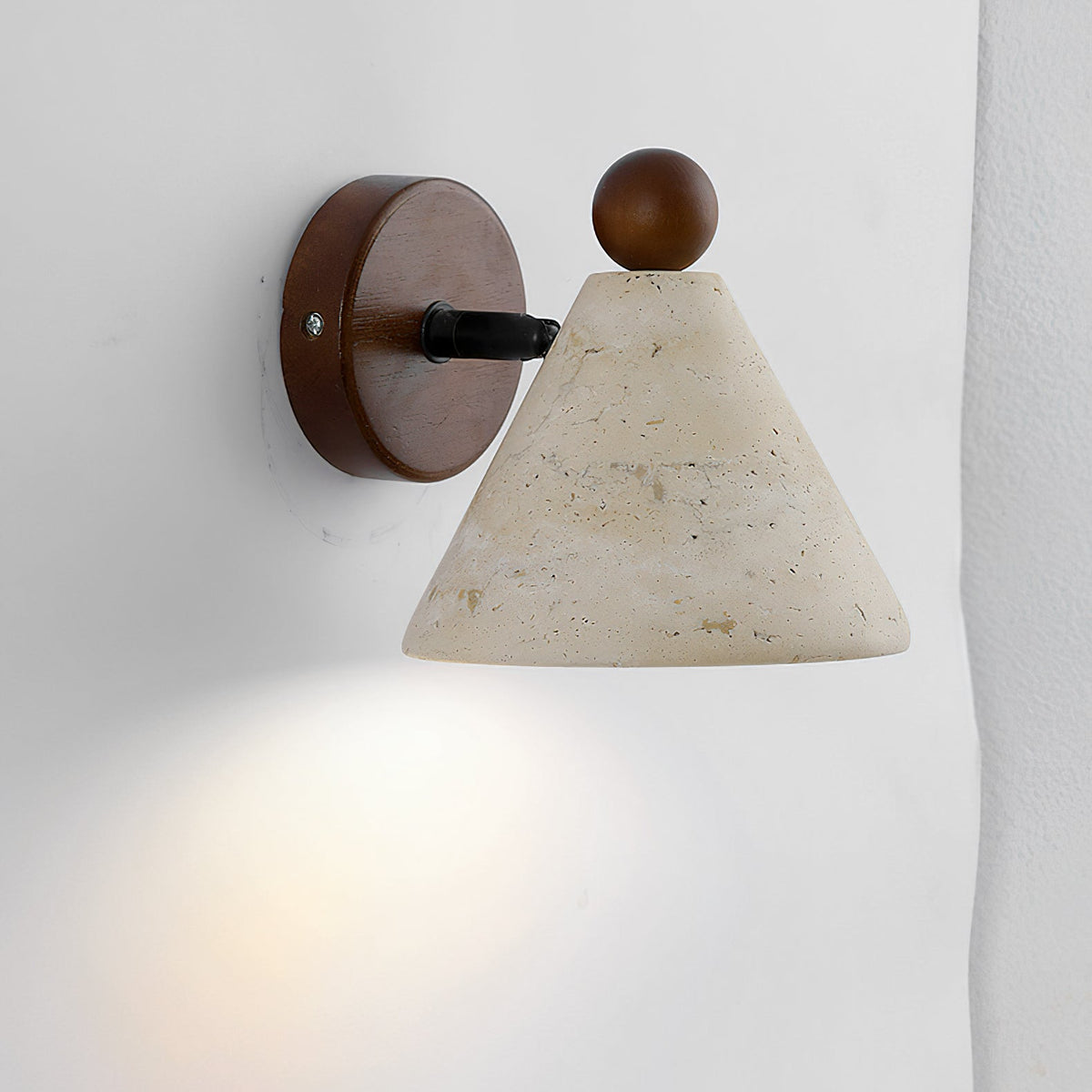 Basil aplique de pared travertino