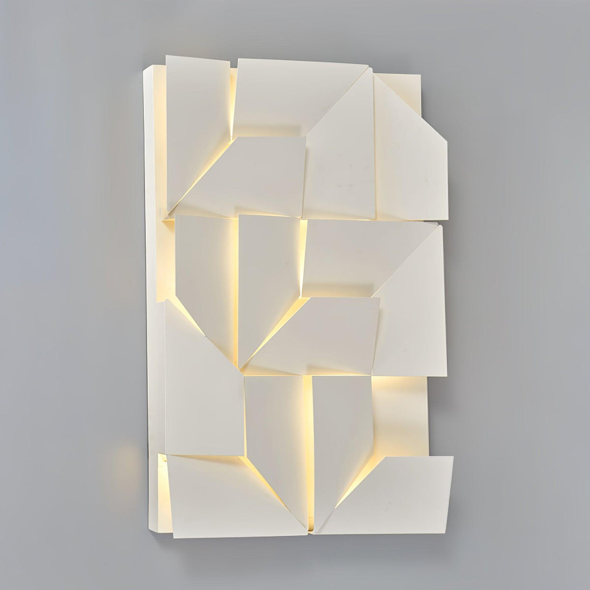 Aplique de pared 3D Paneles geométricos capa luz arte atenuación remota moderno