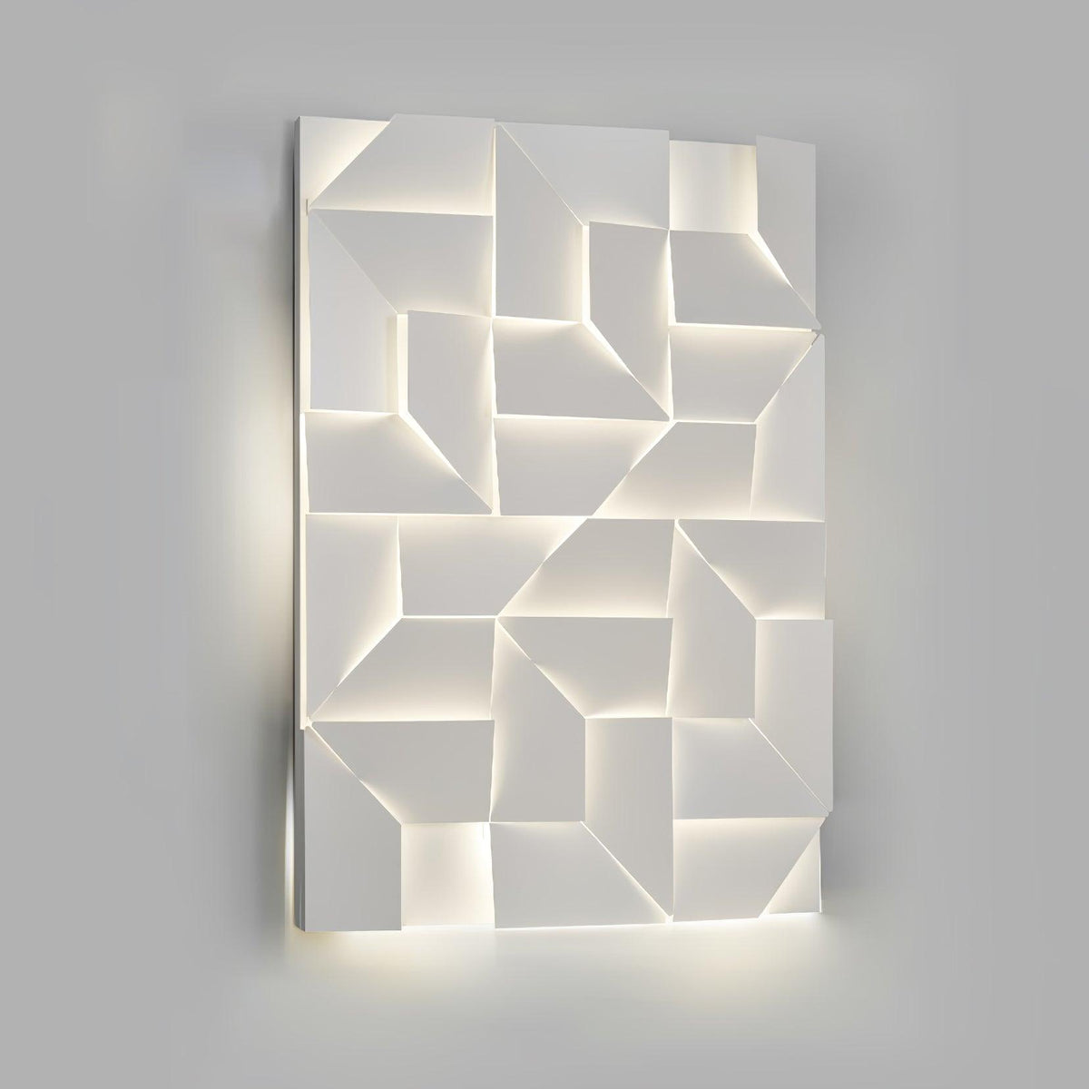 Aplique de pared 3D Paneles geométricos capa luz arte atenuación remota moderno