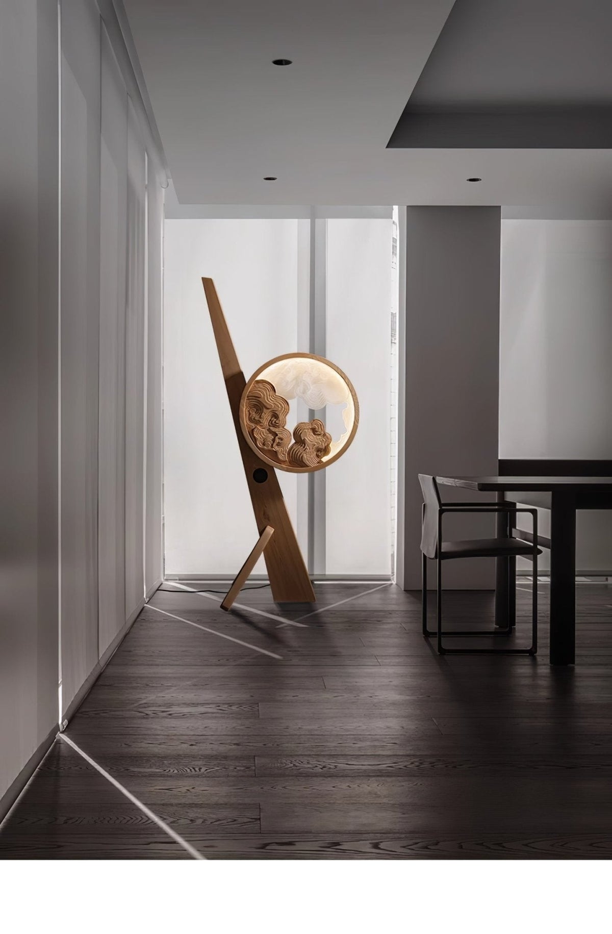 Cunoreth lámpara de mesa rústica de madera
