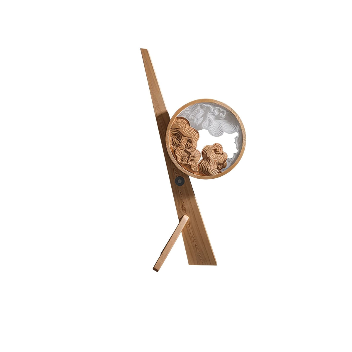 Cunoreth lámpara de mesa rústica de madera