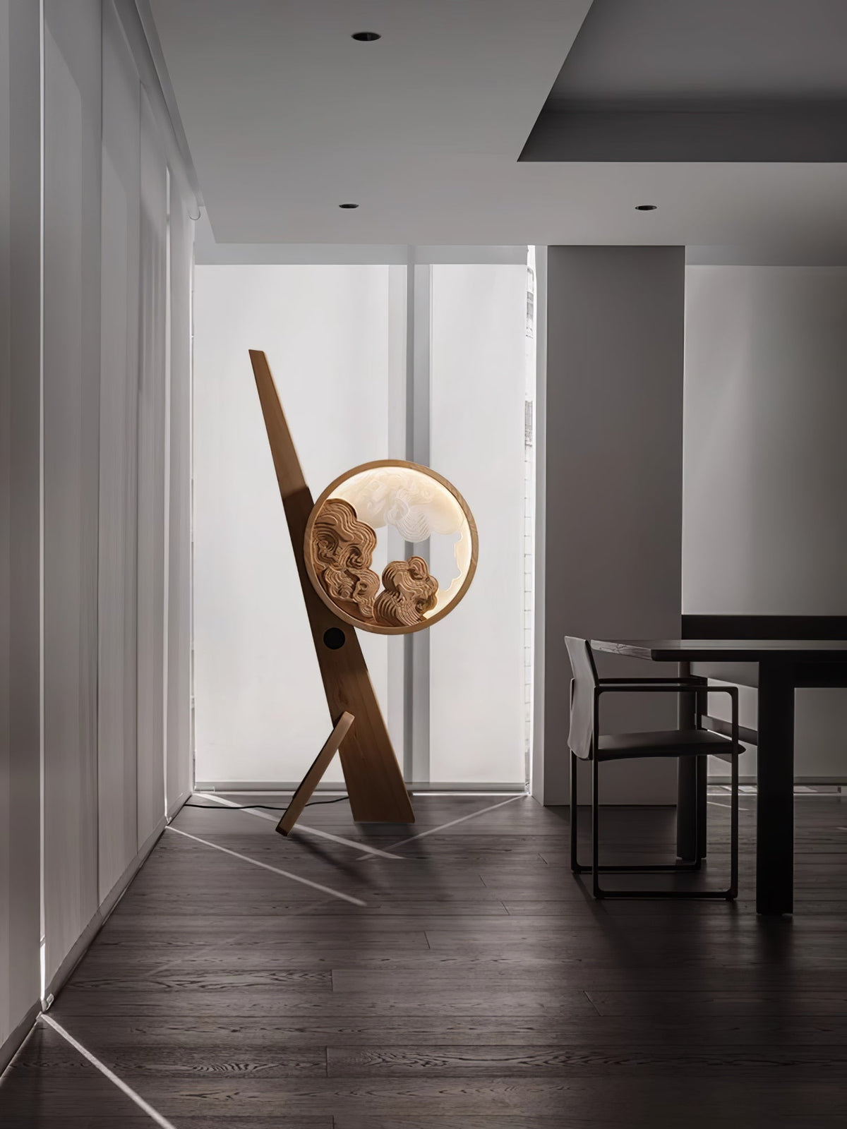 Cunoreth lámpara de mesa rústica de madera