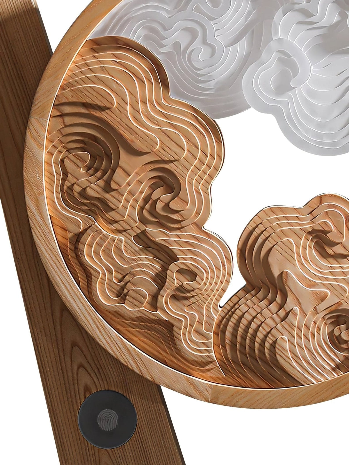 Cunoreth lámpara de mesa rústica de madera
