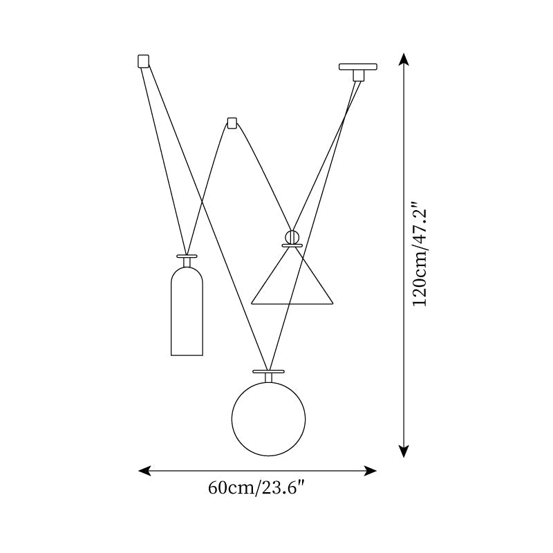 Noro lámpara colgante Multi-Forma Ajustable