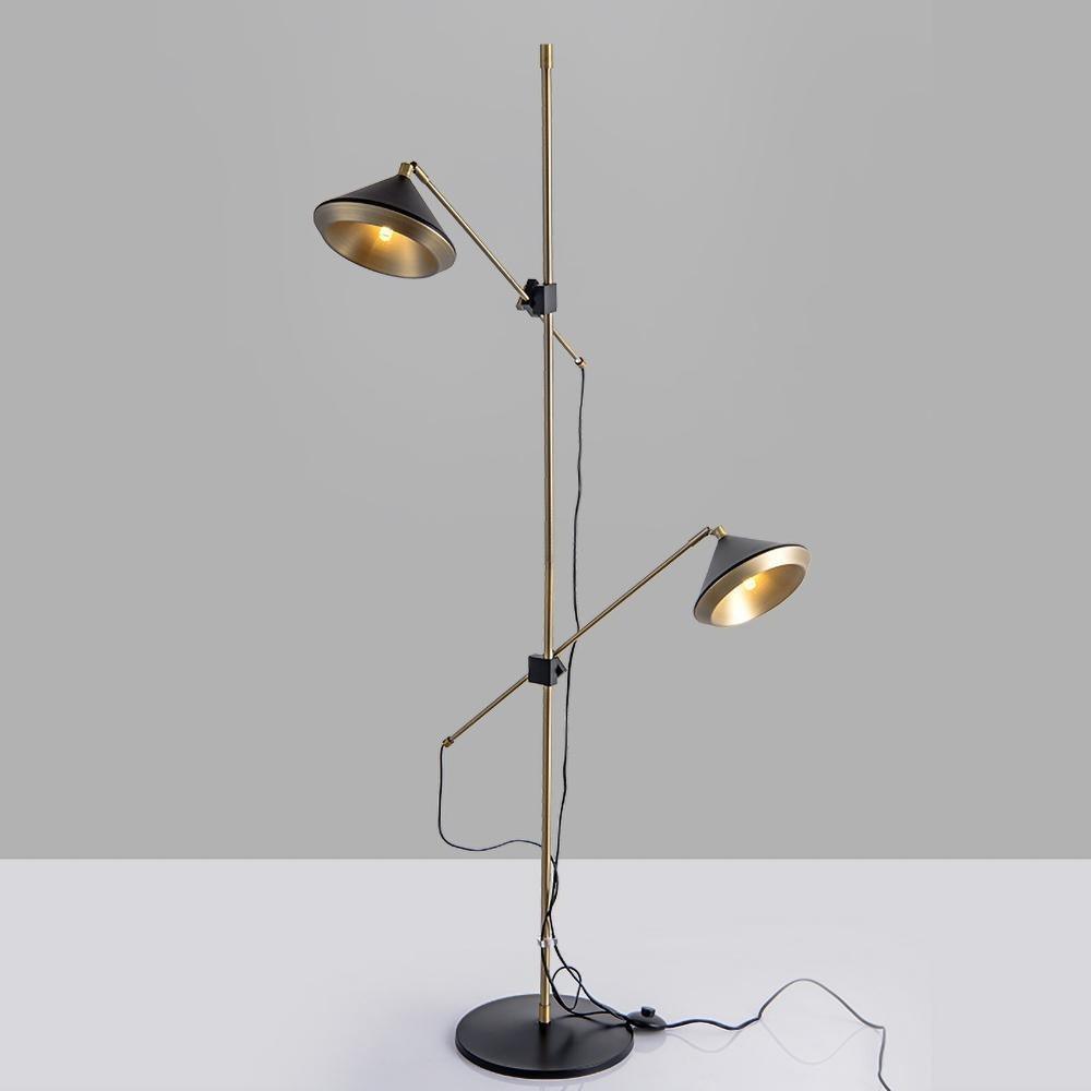Mylirir lámpara de pie Art Deco de latón