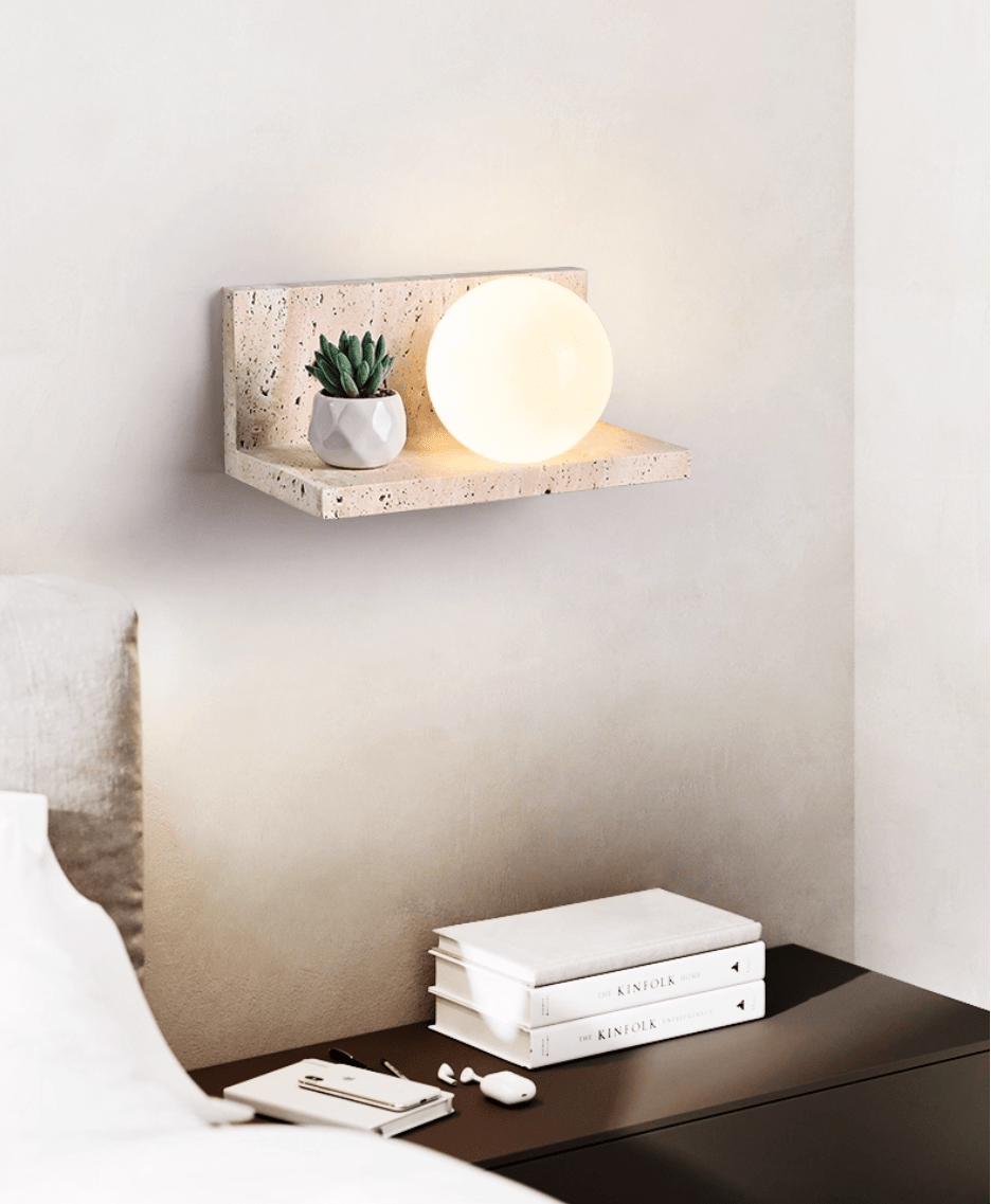 Vanthel aplique de pared travertino