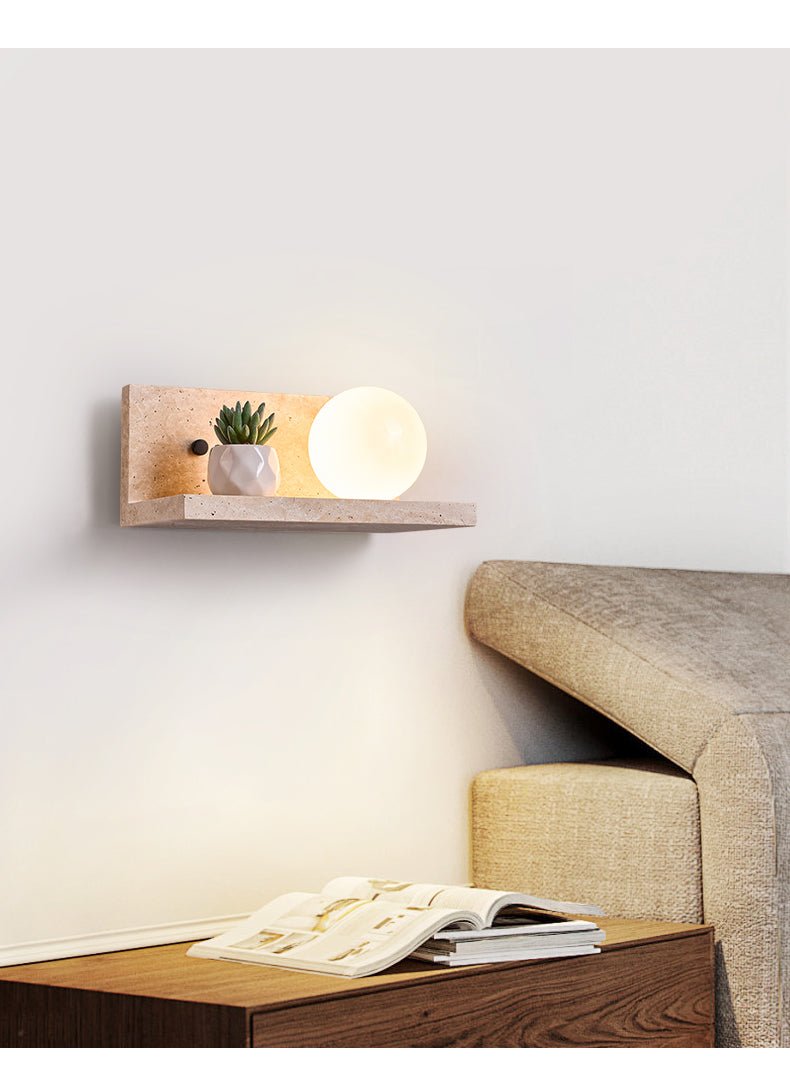 Vanthel aplique de pared travertino