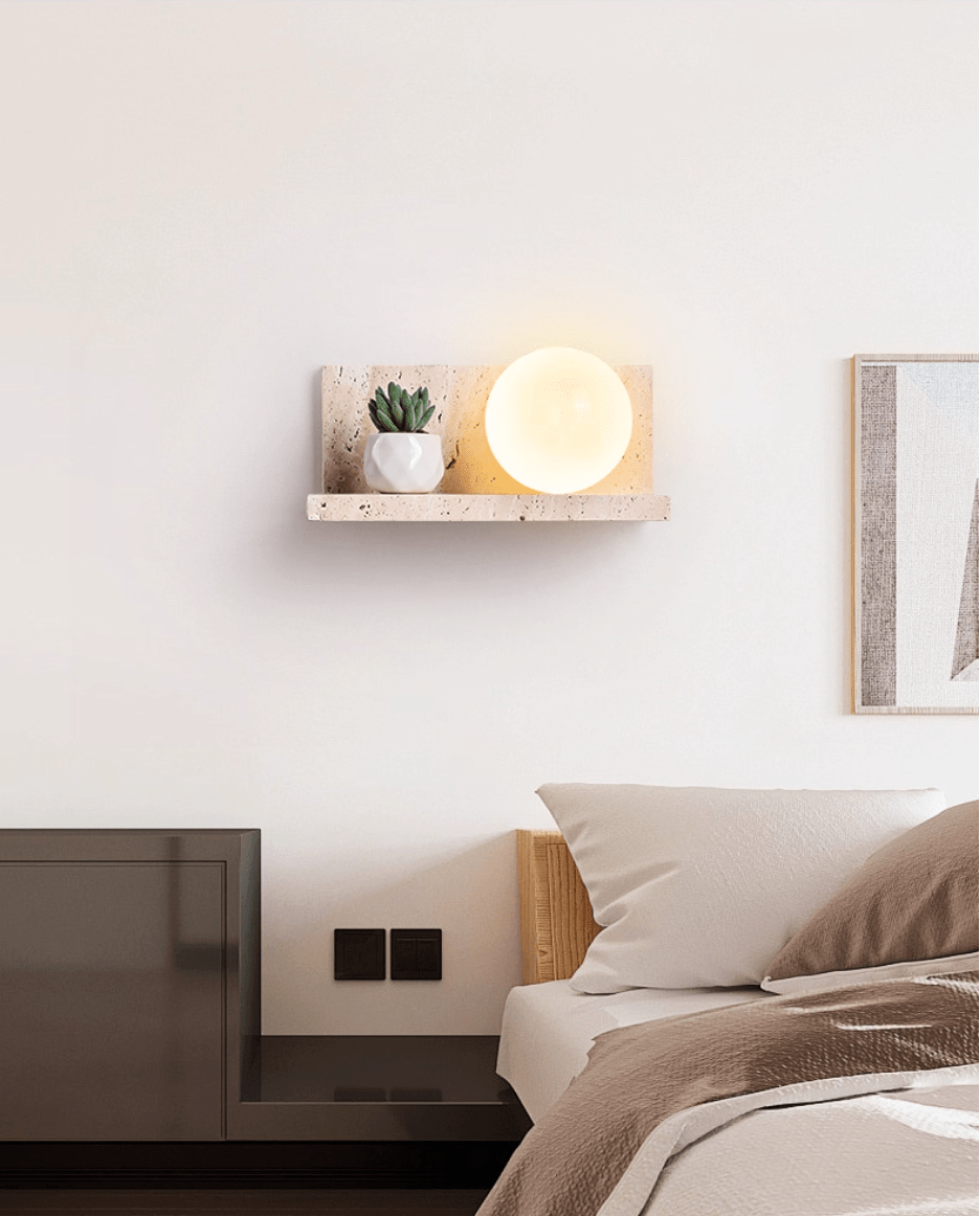 Vanthel aplique de pared travertino