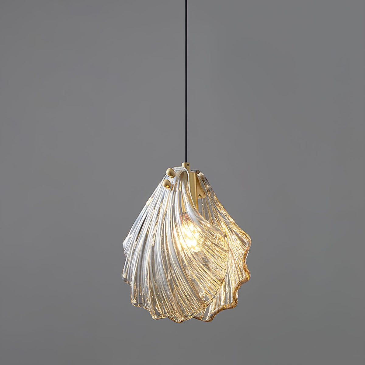 Veda lámpara colgante de vidrio con caparazón artístico y elegante