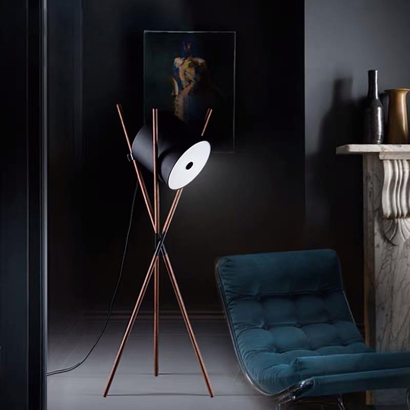 Syloena lámpara de pie contemporánea de madera