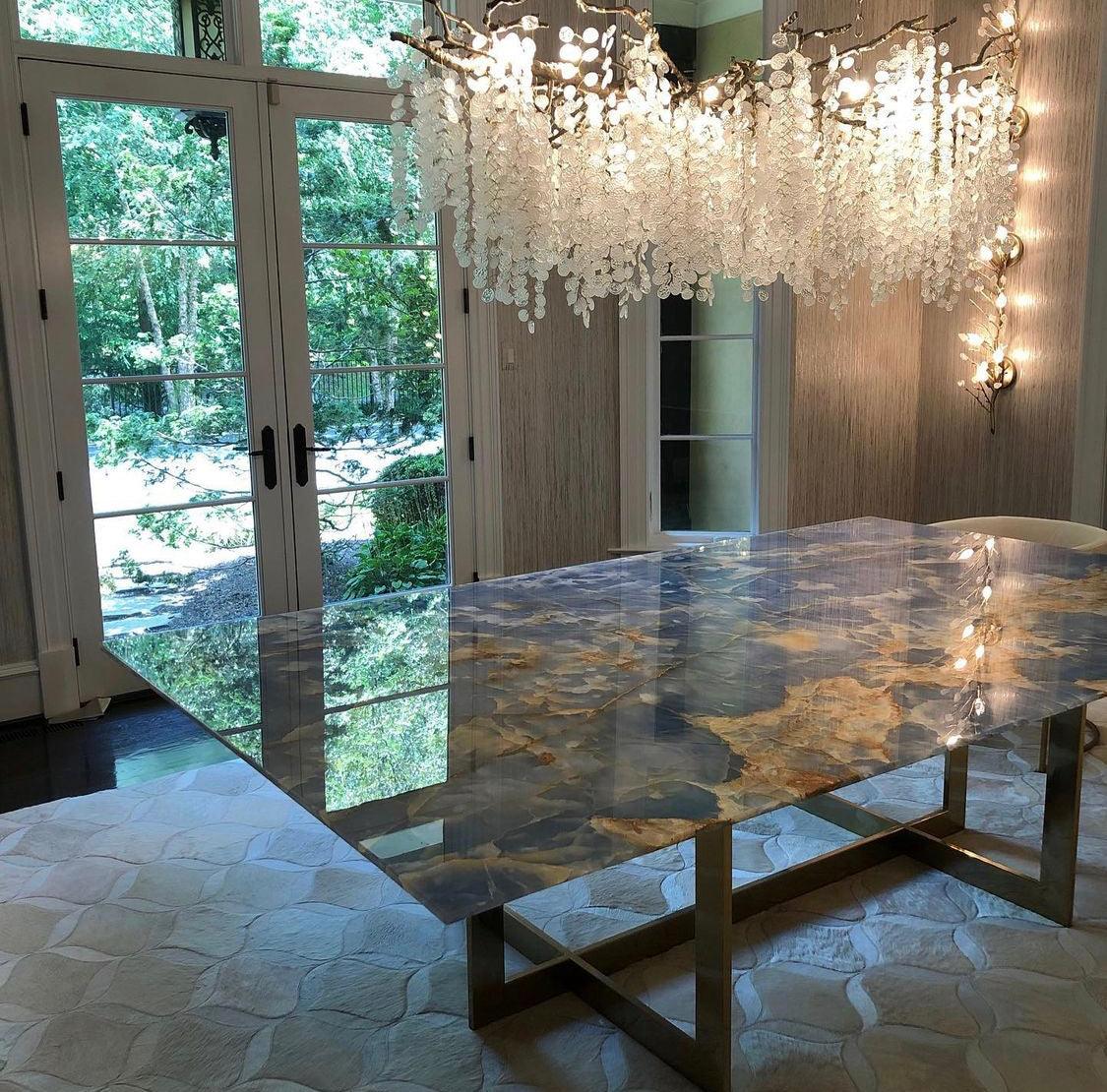 Miralyn lámpara colgante de cristal Gota de rocío