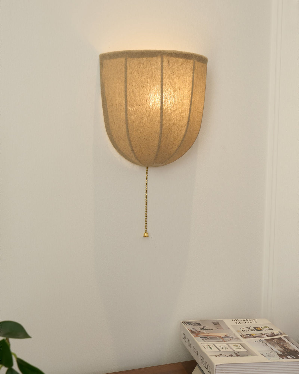 Griswold aplique de pared con tejido lino natural