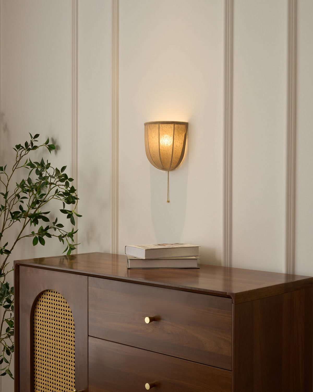 Griswold aplique de pared con tejido lino natural