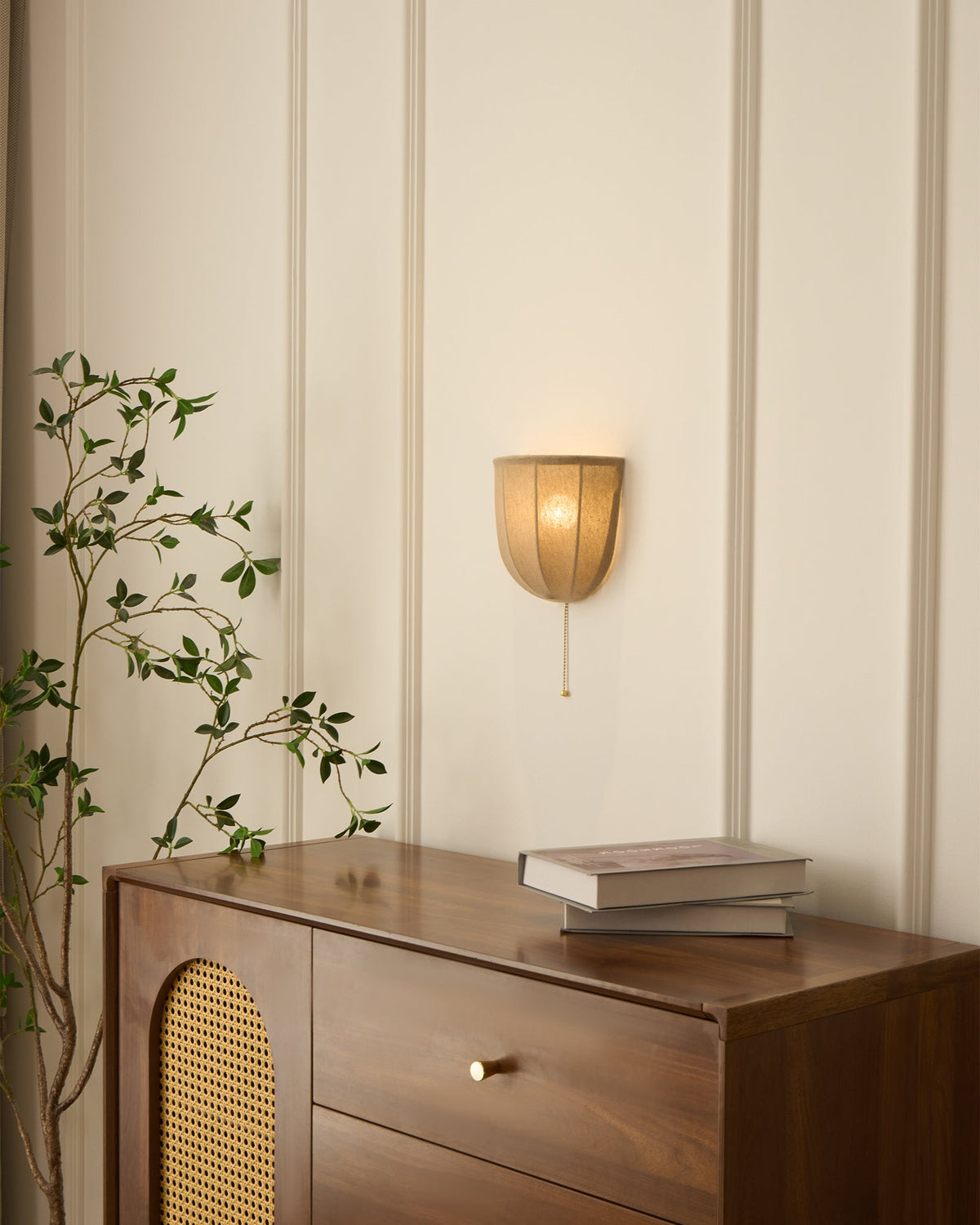Griswold aplique de pared con tejido lino natural