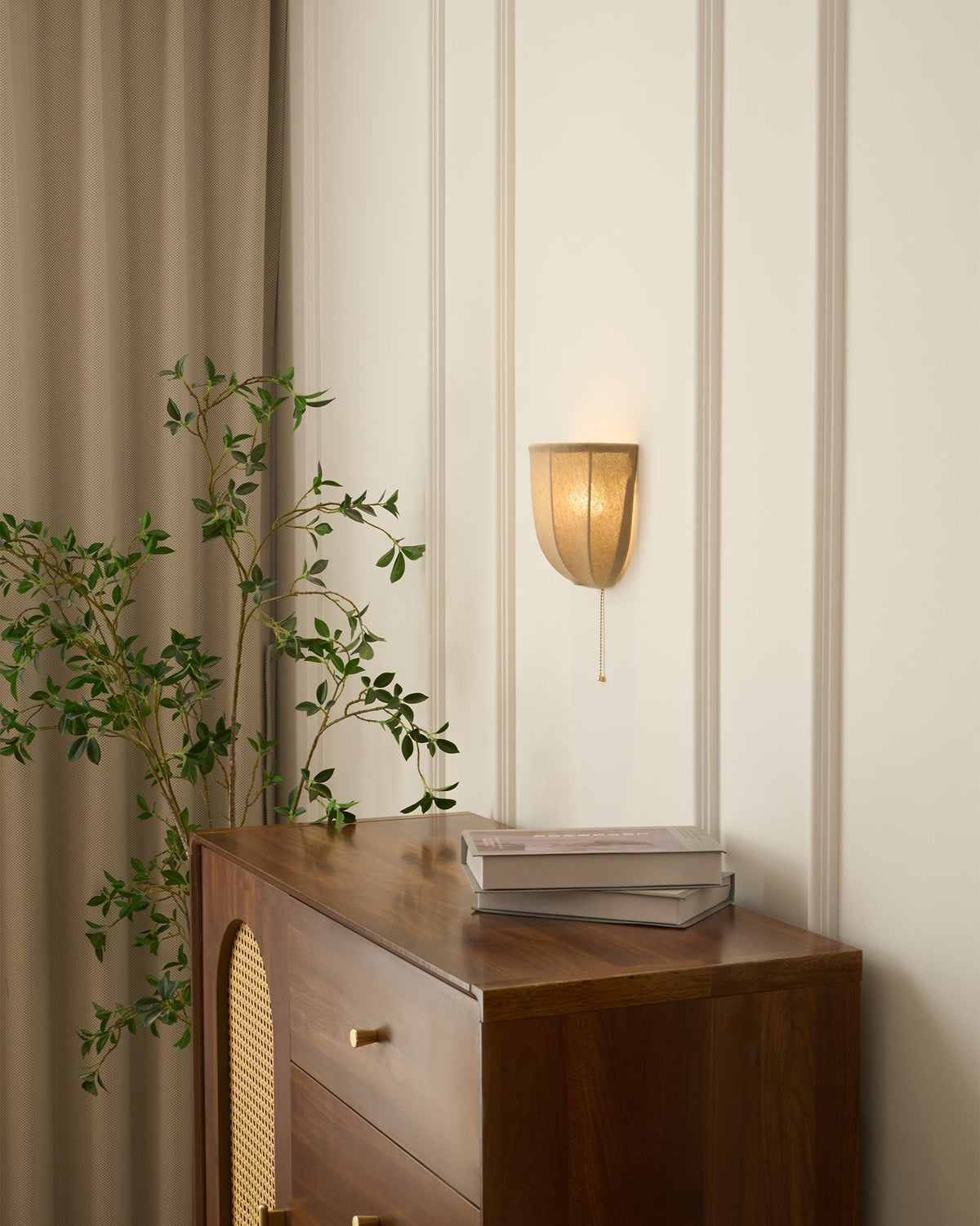 Griswold aplique de pared con tejido lino natural