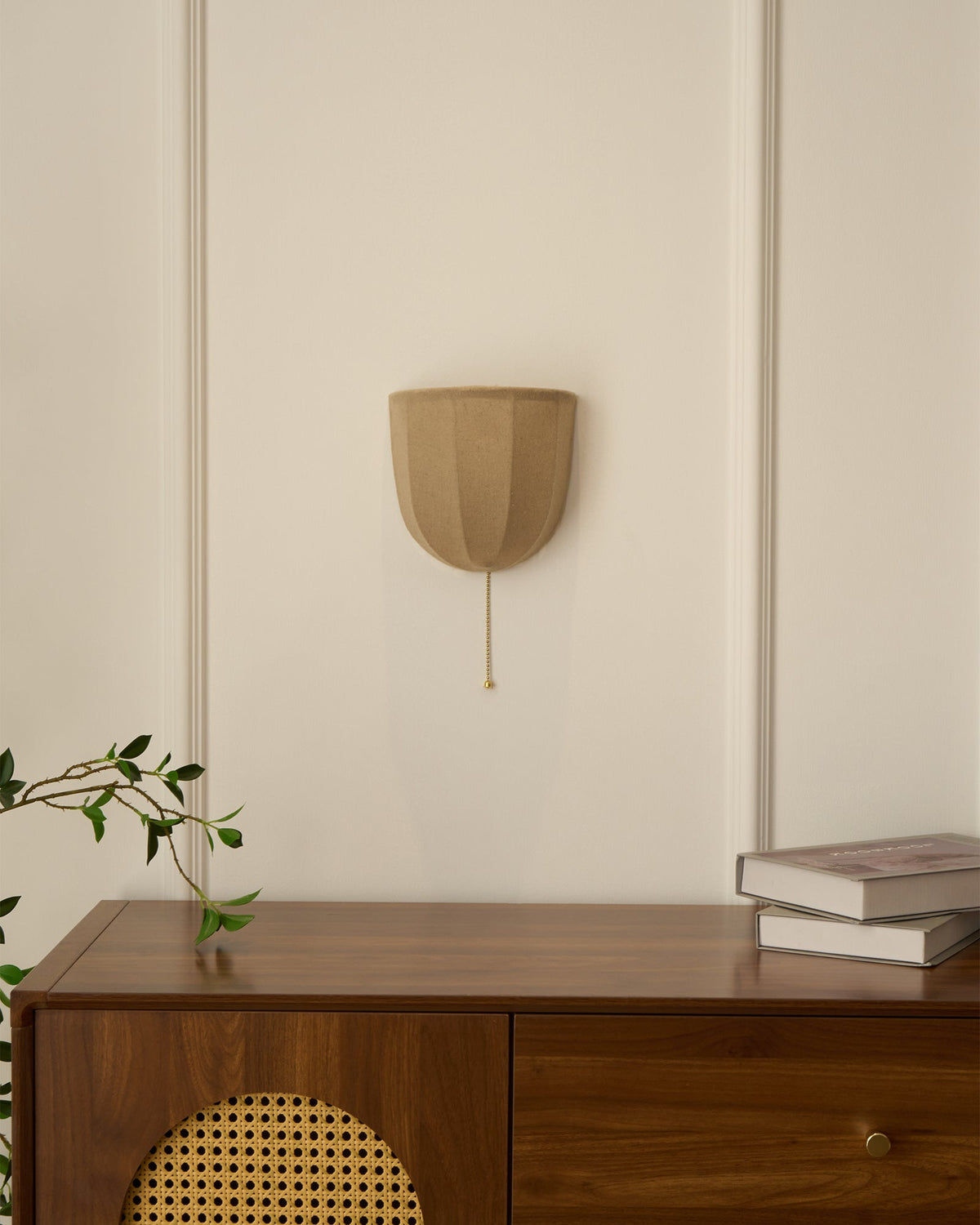 Griswold aplique de pared con tejido lino natural