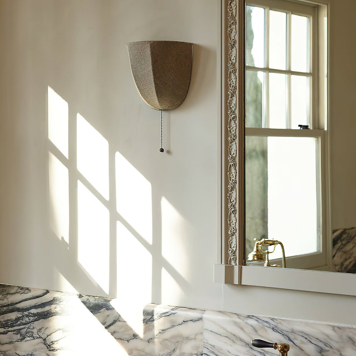 Griswold aplique de pared con tejido lino natural