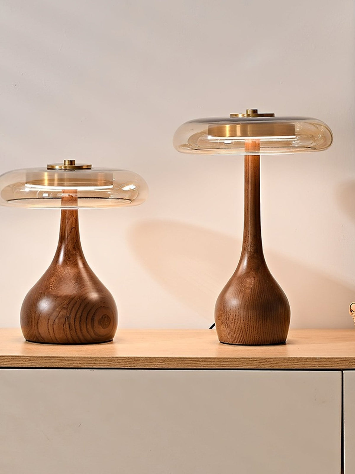 Bux lámpara de mesa moderna de madera