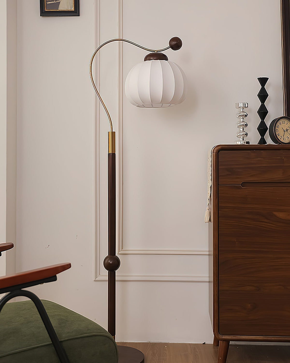 Devenor lámpara de pie de madera de seda