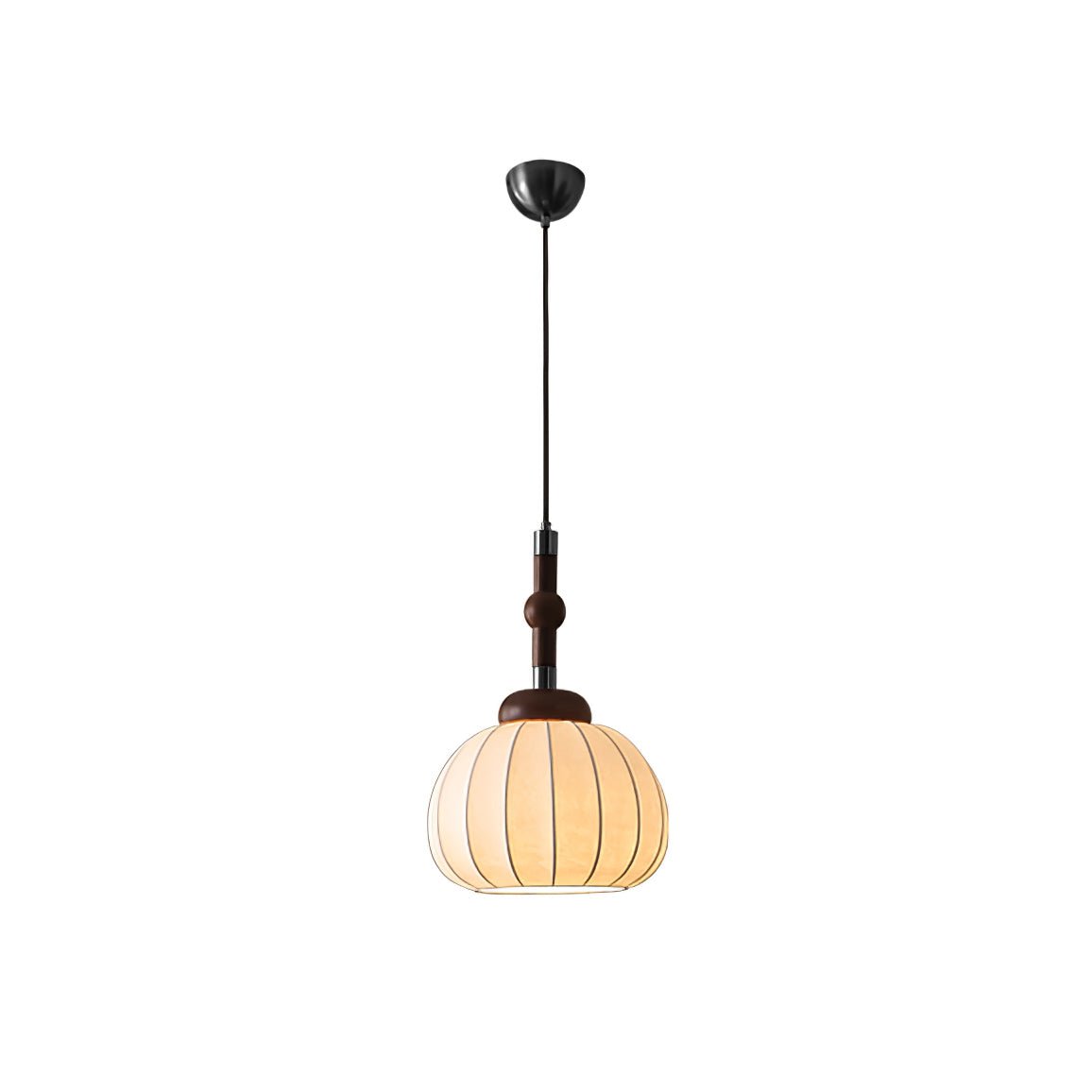 Livenor lámpara colgante de seda y madera escandinava