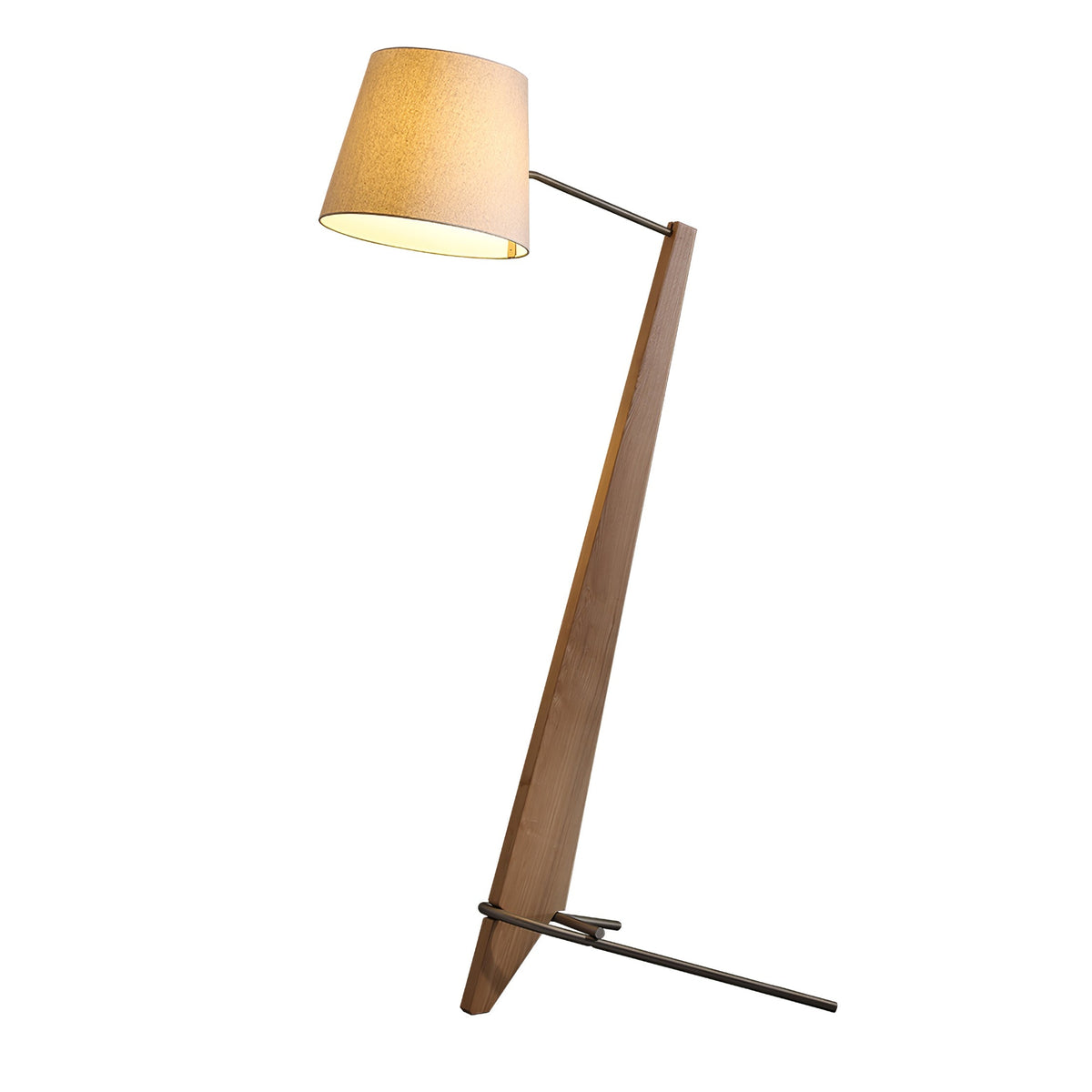 Vyran lámpara de pie de madera y tejido