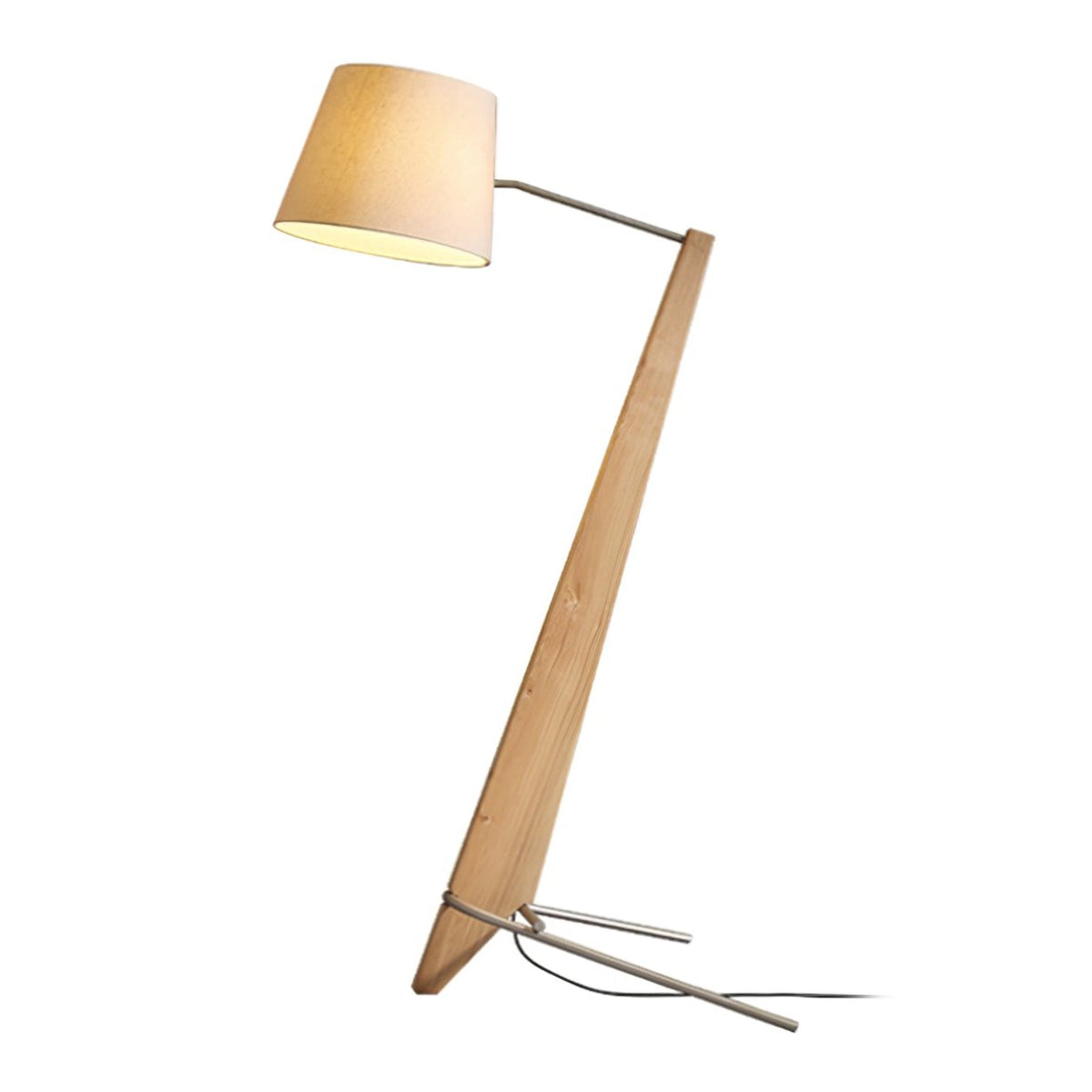 Vyran lámpara de pie de madera y tejido