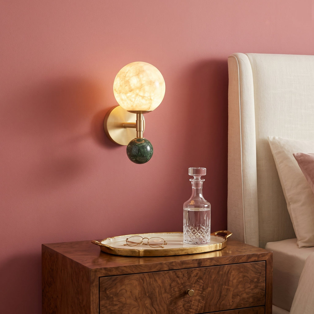 Tarrowcombe Aplique de pared de alabastro