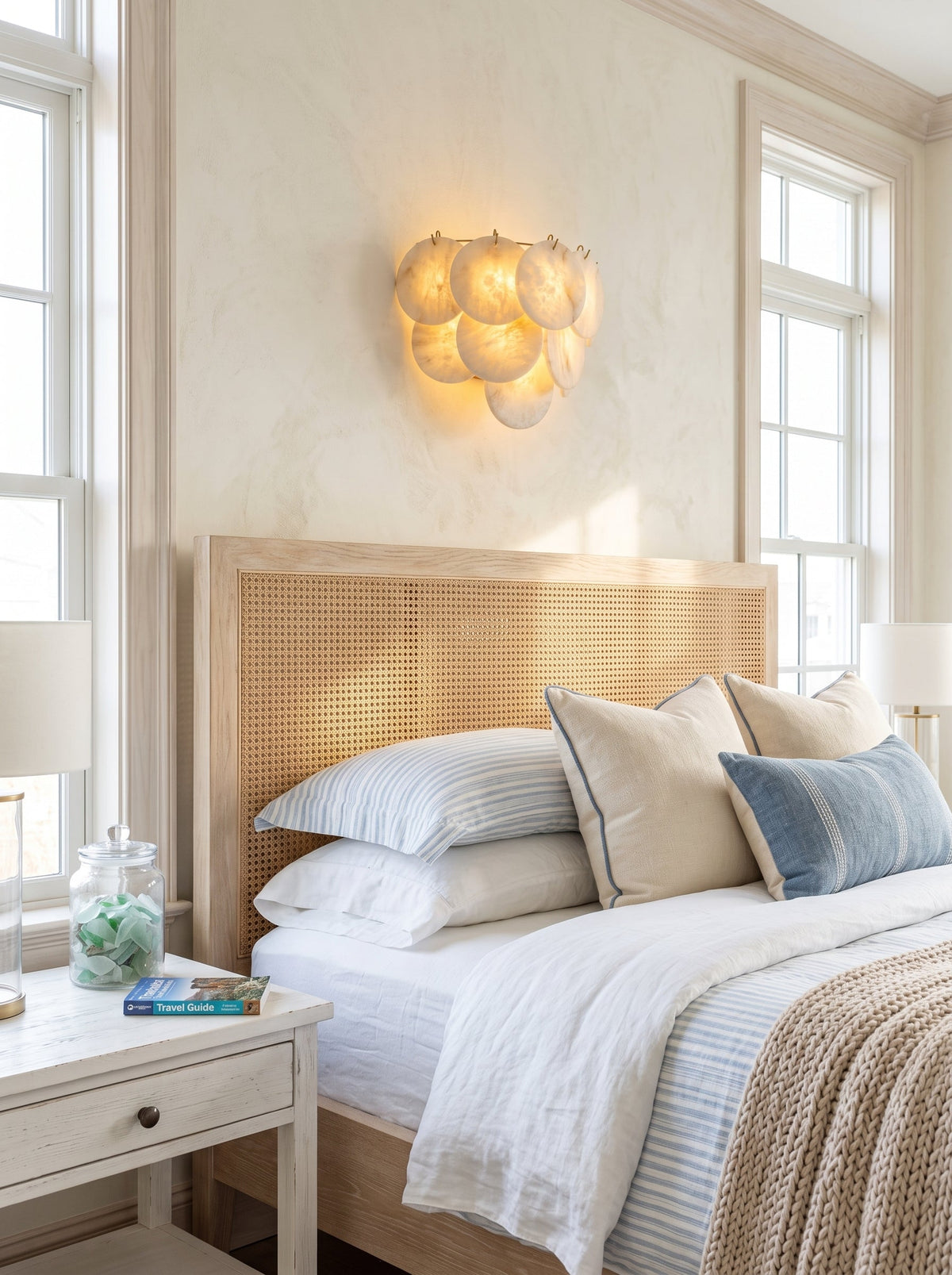 Pemberhurst Aplique de pared con discos de alabastro