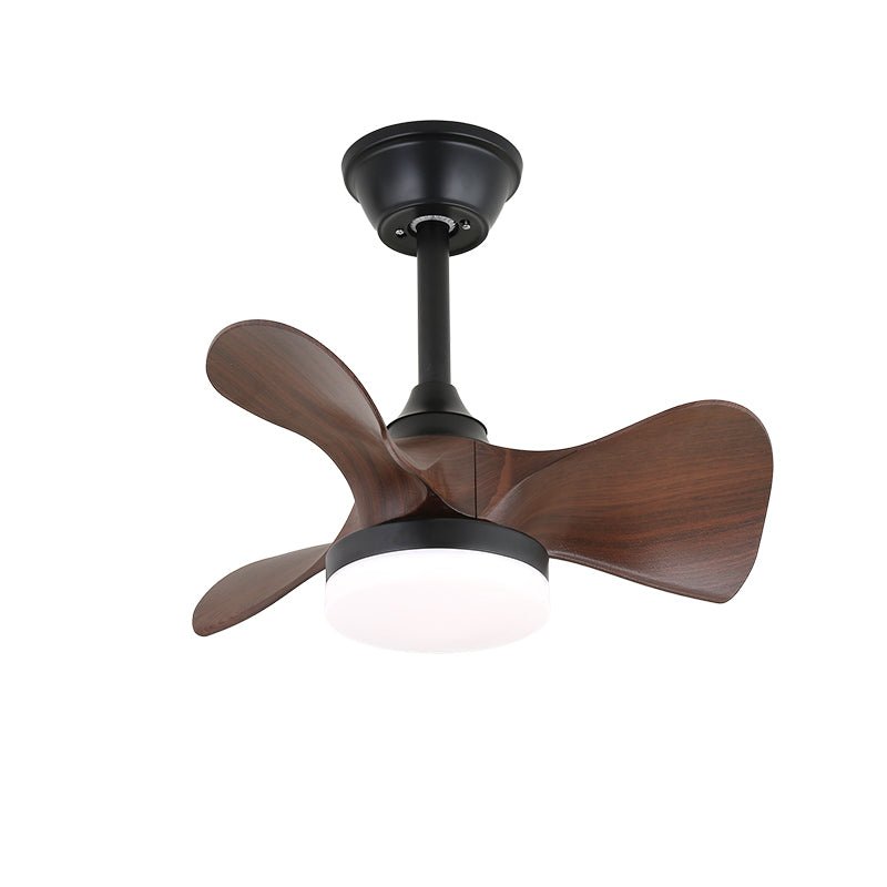 Elvelira ventilador de techo con luz minimalista negro madera