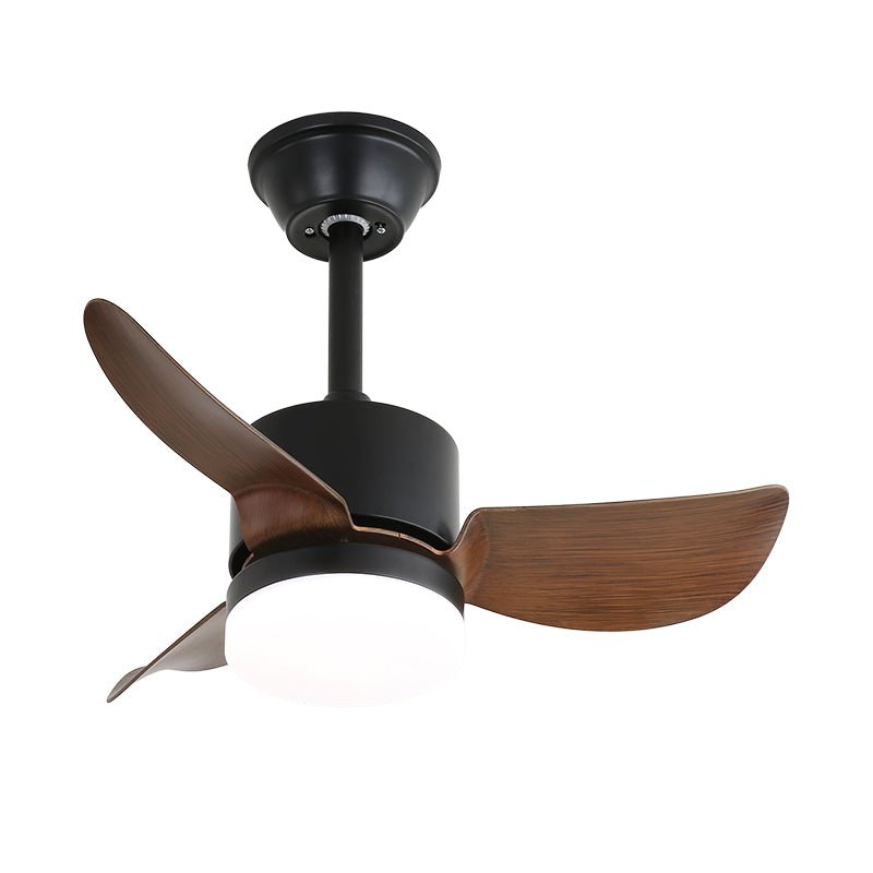 Elvelira ventilador de techo con luz minimalista negro madera