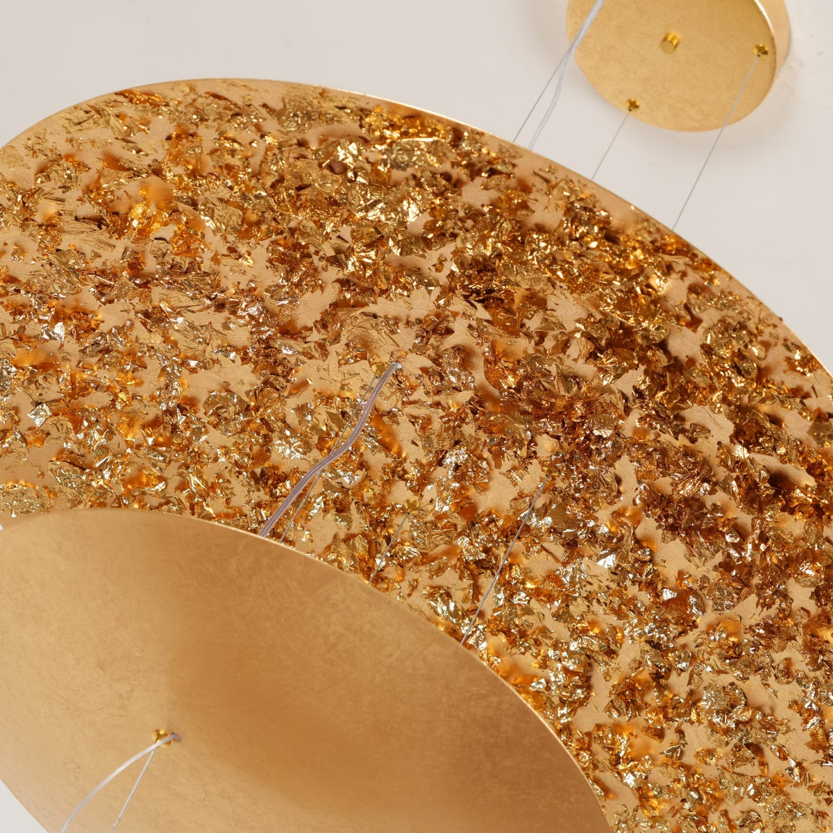 Phelion lámpara colgante de capas con hoja de oro dorada