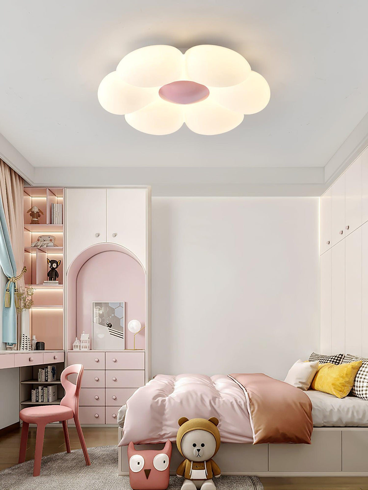 Liorinella lámpara de techo Six-Leaf Flower para habitación infantil