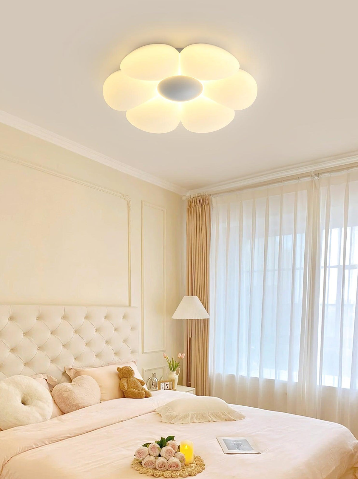 Liorinella lámpara de techo Six-Leaf Flower para habitación infantil