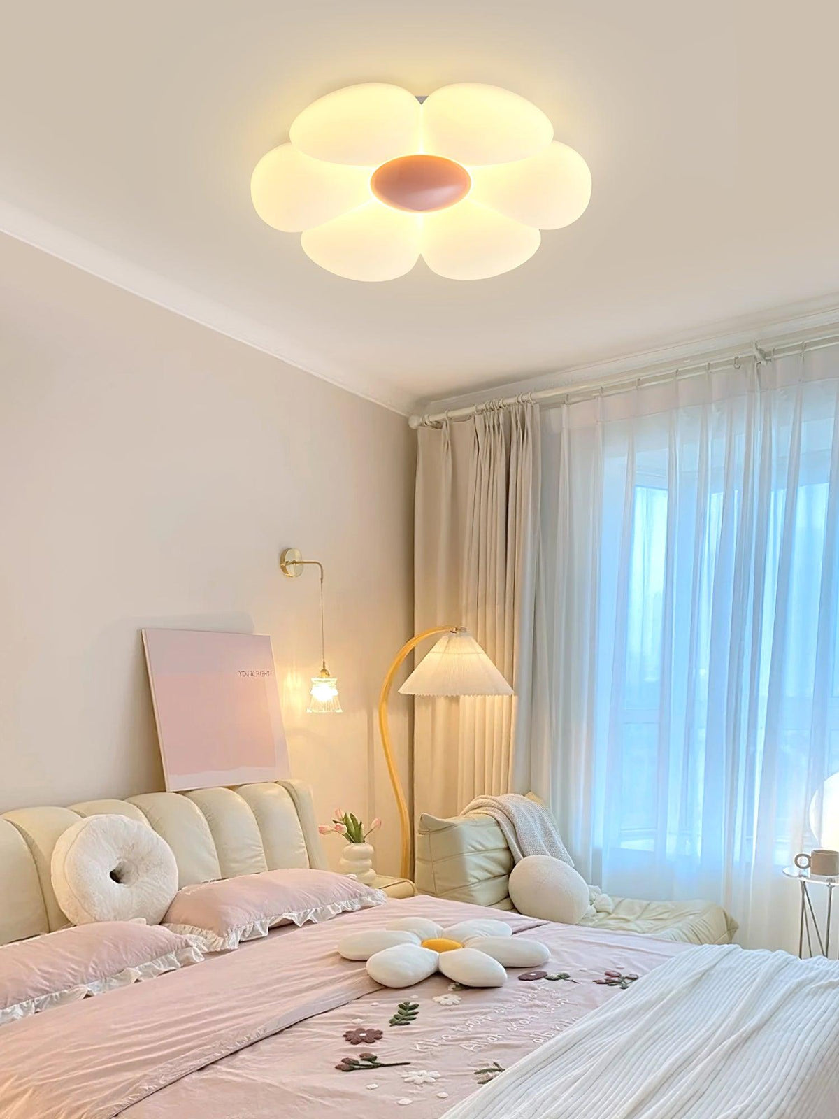 Liorinella lámpara de techo Six-Leaf Flower para habitación infantil